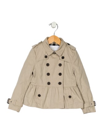 Burberry Burberry Girls' Button-Up Trench Coat