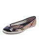 Burberry Nova Check Pattern Canvas Ballet Flats