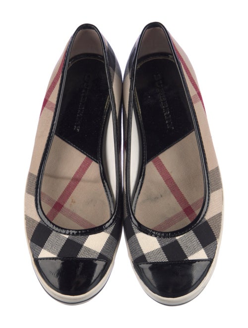Burberry Nova Check Pattern Canvas Ballet Flats