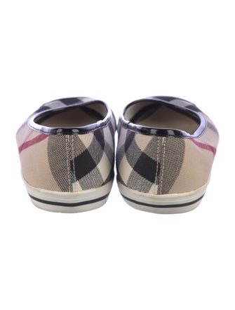 Burberry Nova Check Pattern Canvas Ballet Flats