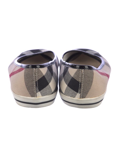 Burberry Nova Check Pattern Canvas Ballet Flats