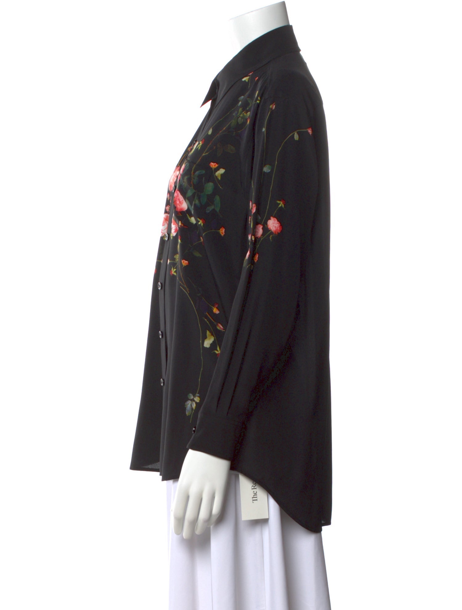 Burberry Silk Floral Print Button-Up Top w/ Tags