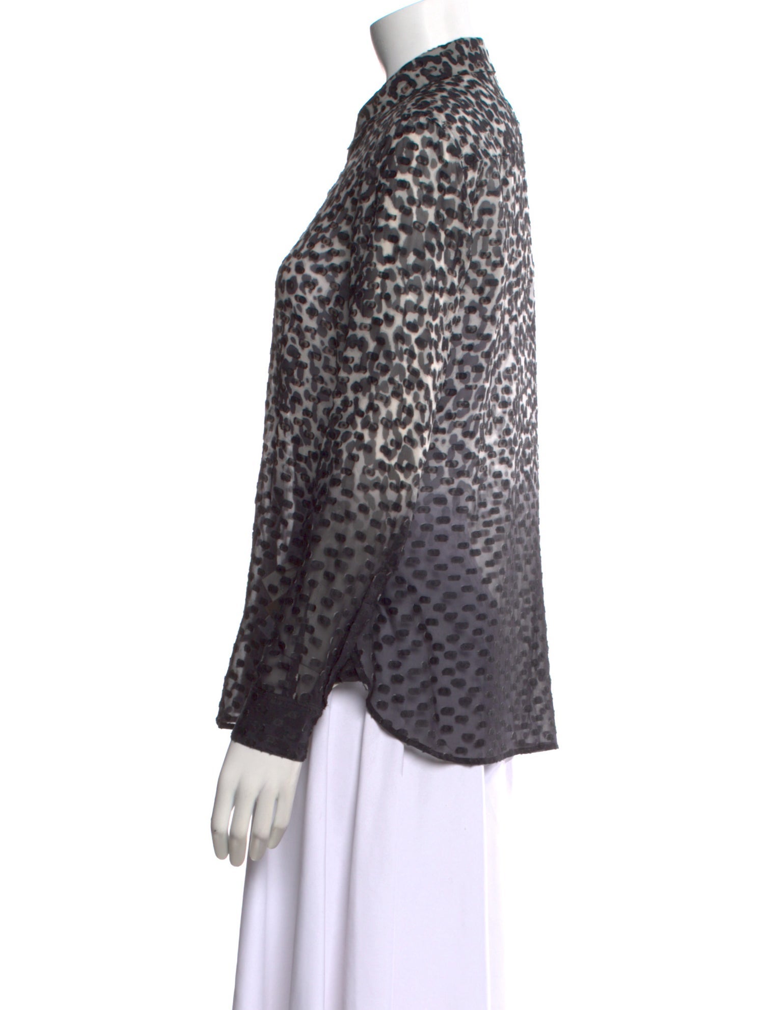 Burberry London Silk Printed Button-Up Top w/ Tags