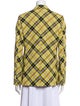 Burberry Wool Plaid Print Blazer