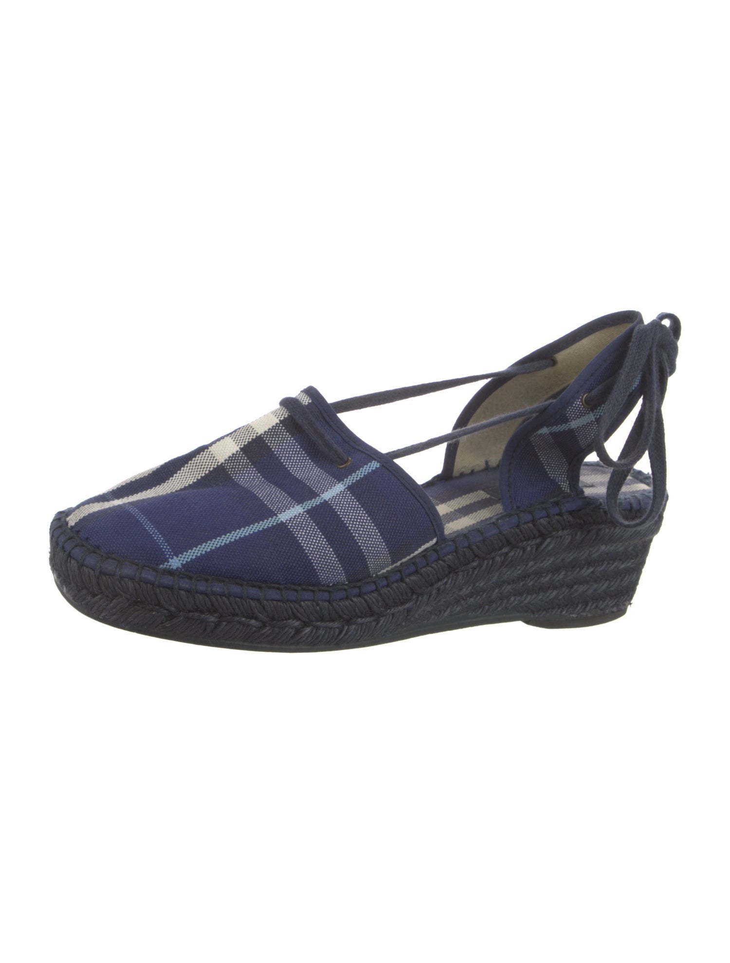 Burberry Nova Check Pattern Canvas Espadrilles