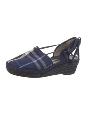 Burberry Nova Check Pattern Canvas Espadrilles