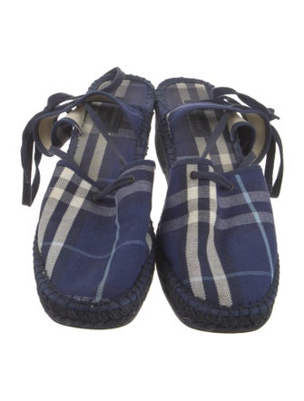 Burberry Nova Check Pattern Canvas Espadrilles