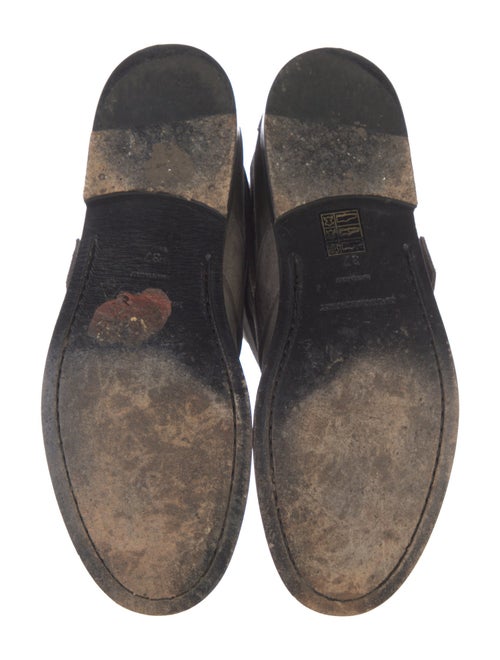 Burberry Exploded Check Pattern Suede Moto Boots