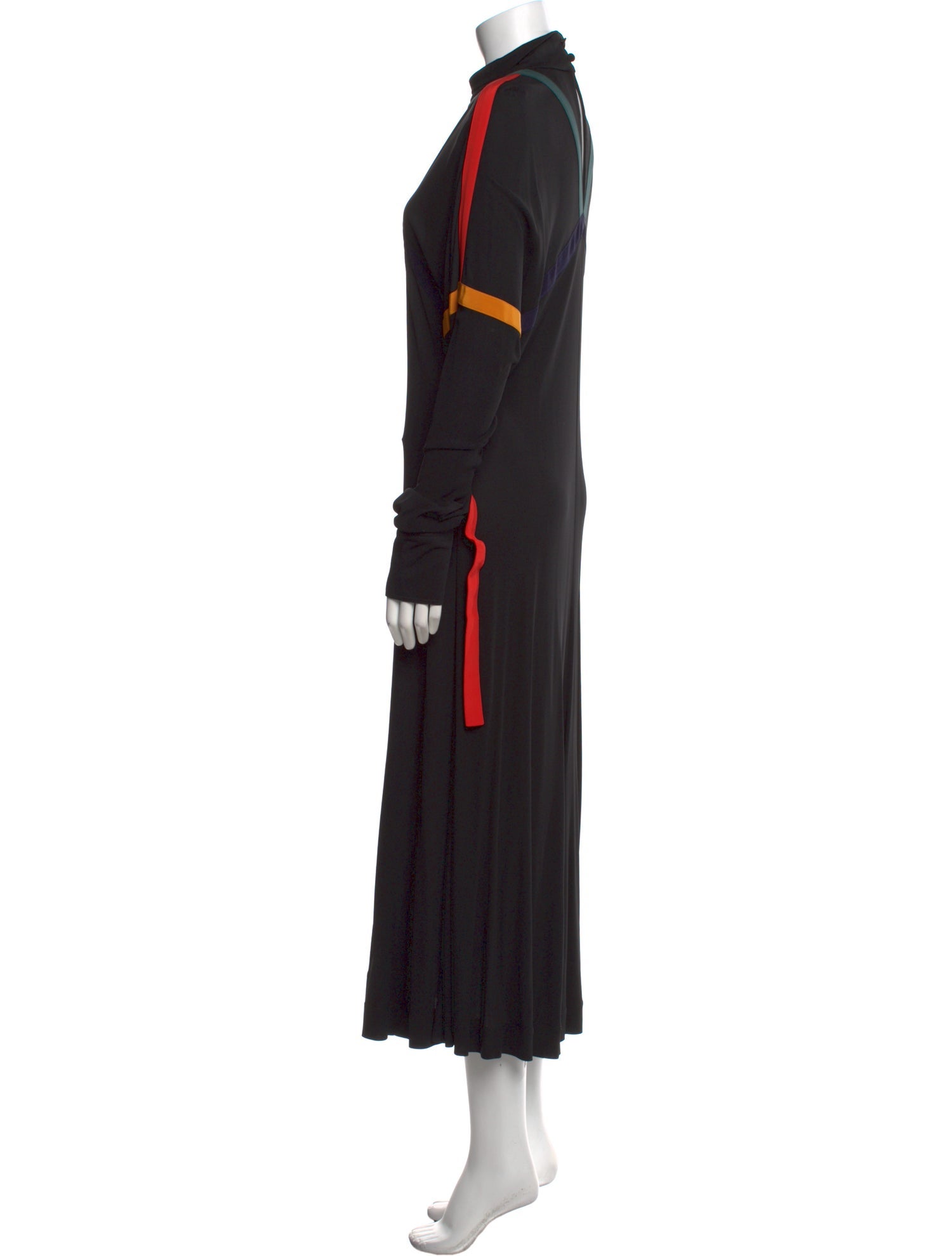 Burberry Mock Neck Long Dress