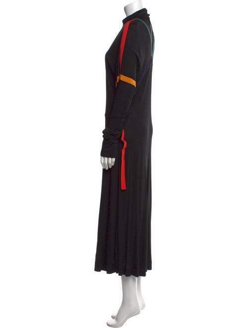 Burberry Mock Neck Long Dress