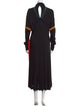 Burberry Mock Neck Long Dress