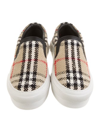 Burberry House Check Pattern Canvas Sneakers