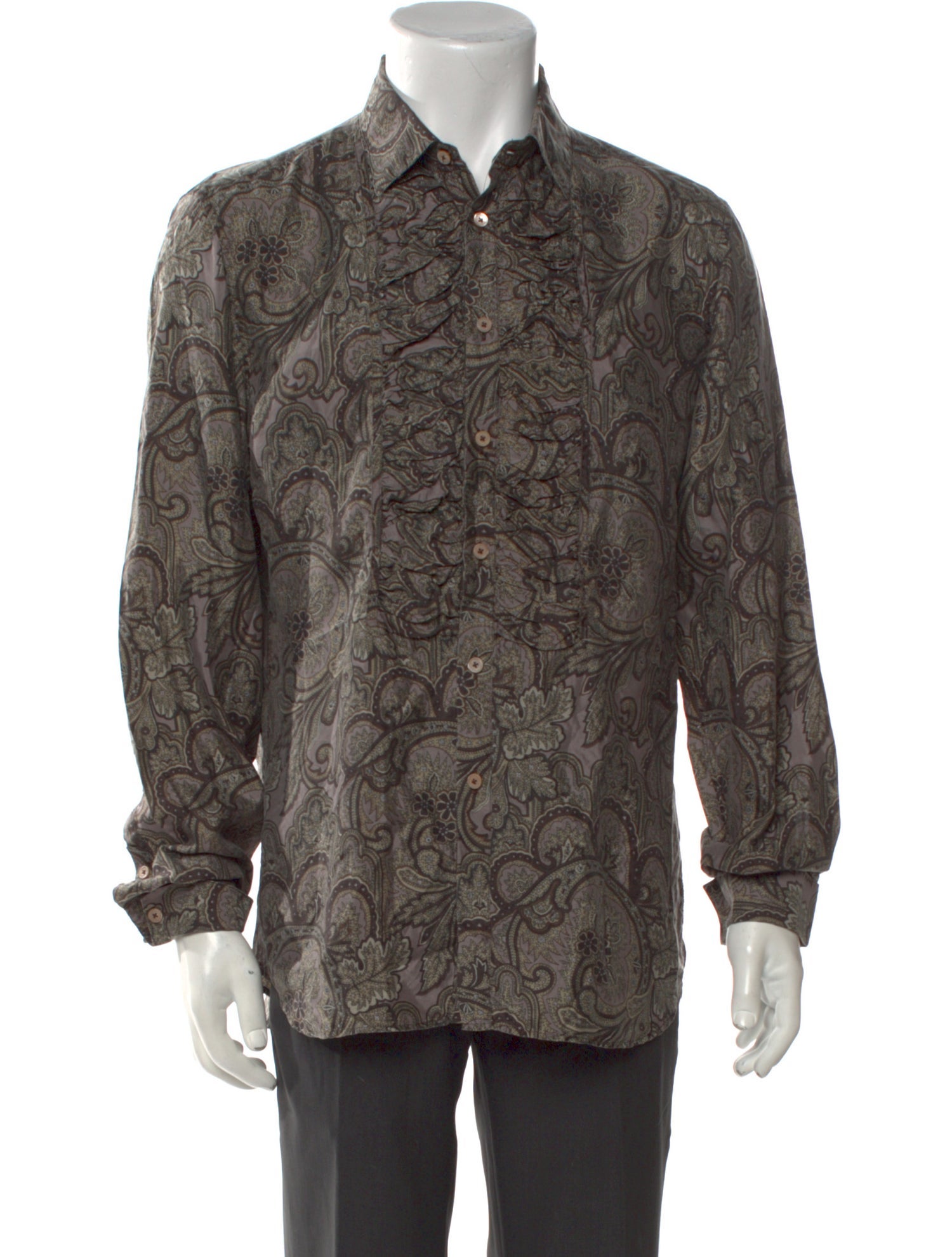 Burberry Prorsum Silk Paisley Print Shirt