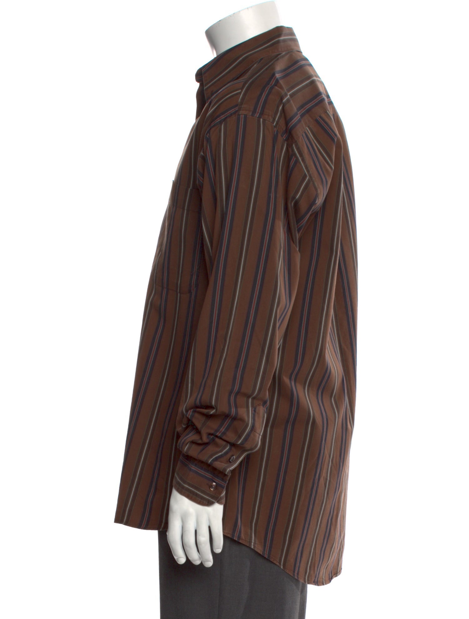 Burberry Striped Long Sleeve Dress Shirt