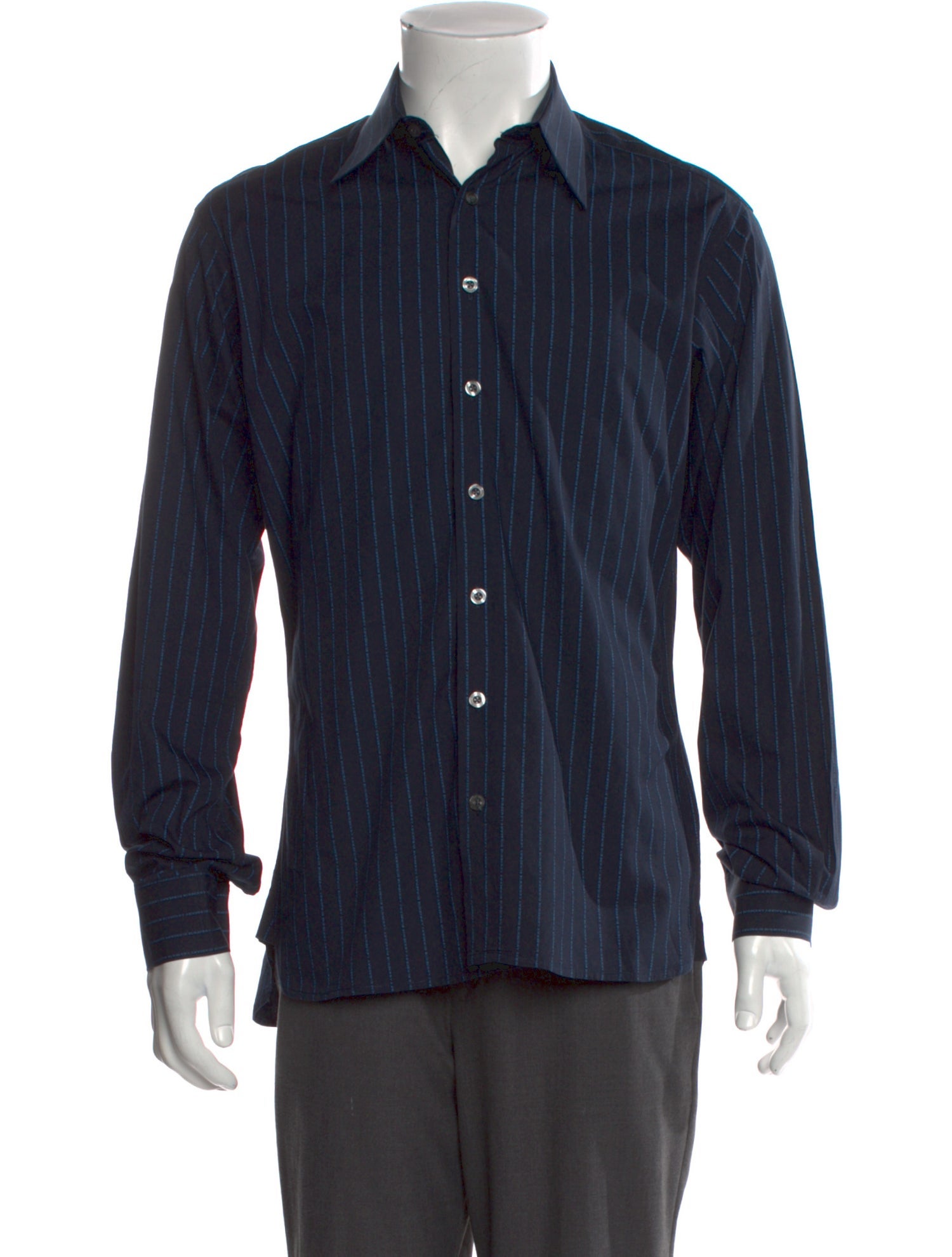 Burberry London Striped Long Sleeve Dress Shirt