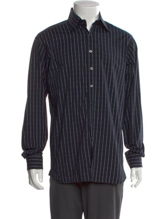 Burberry Striped Long Sleeve Dress Shirt