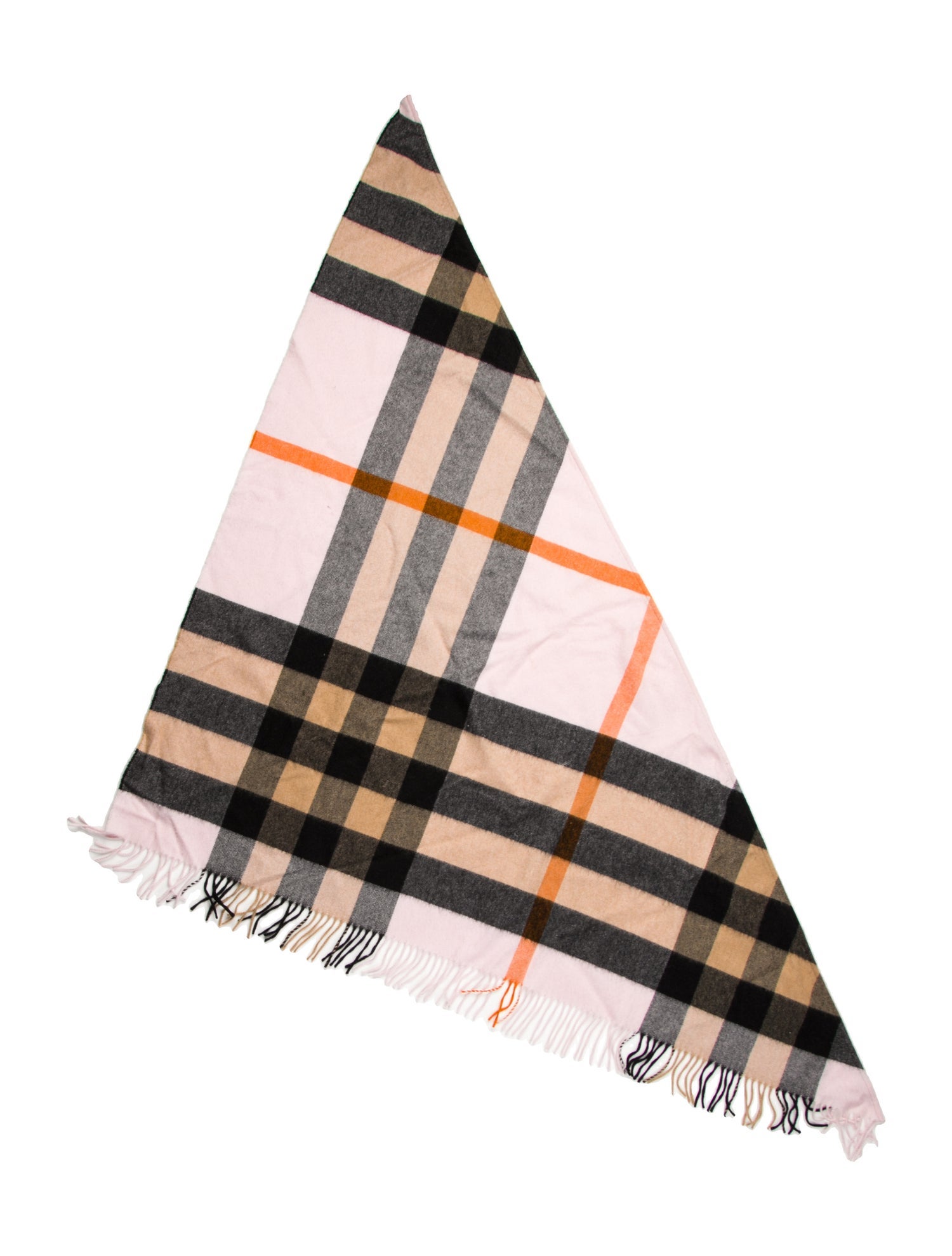 Burberry Cashmere Plaid Print Scarf