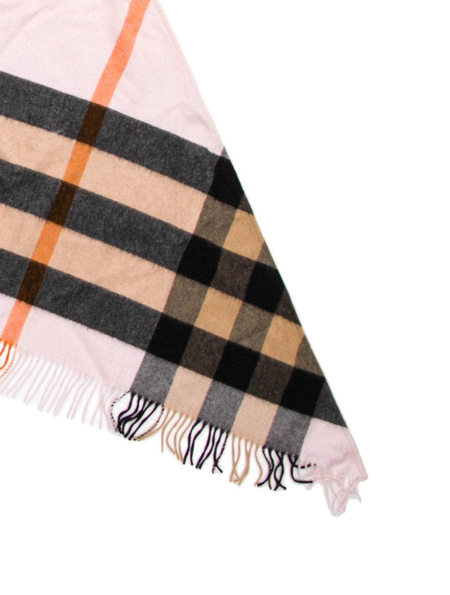 Burberry Cashmere Plaid Print Scarf