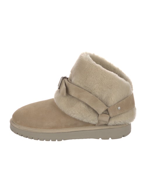 Burberry Suede Fur Trim Boots
