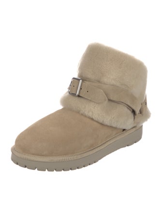 Burberry Suede Fur Trim Boots