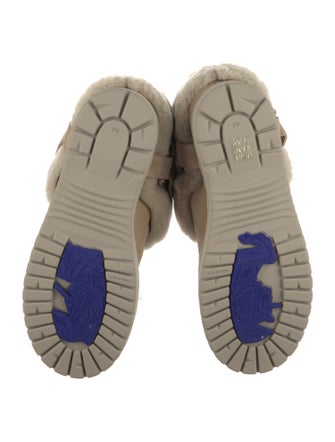 Burberry Suede Fur Trim Boots