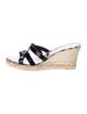 Burberry Nova Check Pattern Patent Leather Espadrilles
