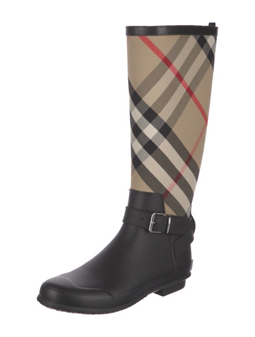 Burberry House Check Pattern Rubber Rain Boots