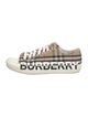 Burberry Nova Check Pattern Canvas Sneakers