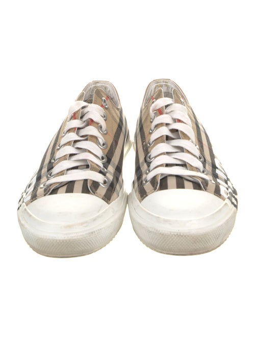 Burberry Nova Check Pattern Canvas Sneakers