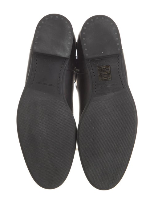 Burberry Exploded Check Pattern Leather Riding Boots