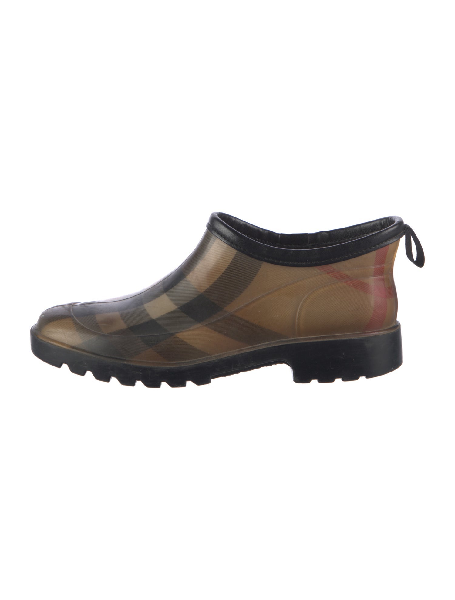 Burberry Nova Check Pattern Rubber Rain Boots