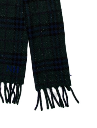 Burberry Cashmere Plaid Print Scarf