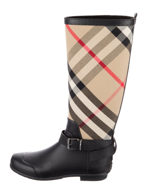 Burberry House Check Pattern Rubber Rain Boots