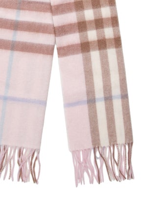 Burberry Cashmere Plaid Print Scarf