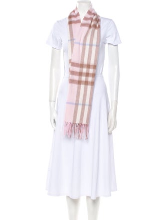 Burberry Cashmere Plaid Print Scarf