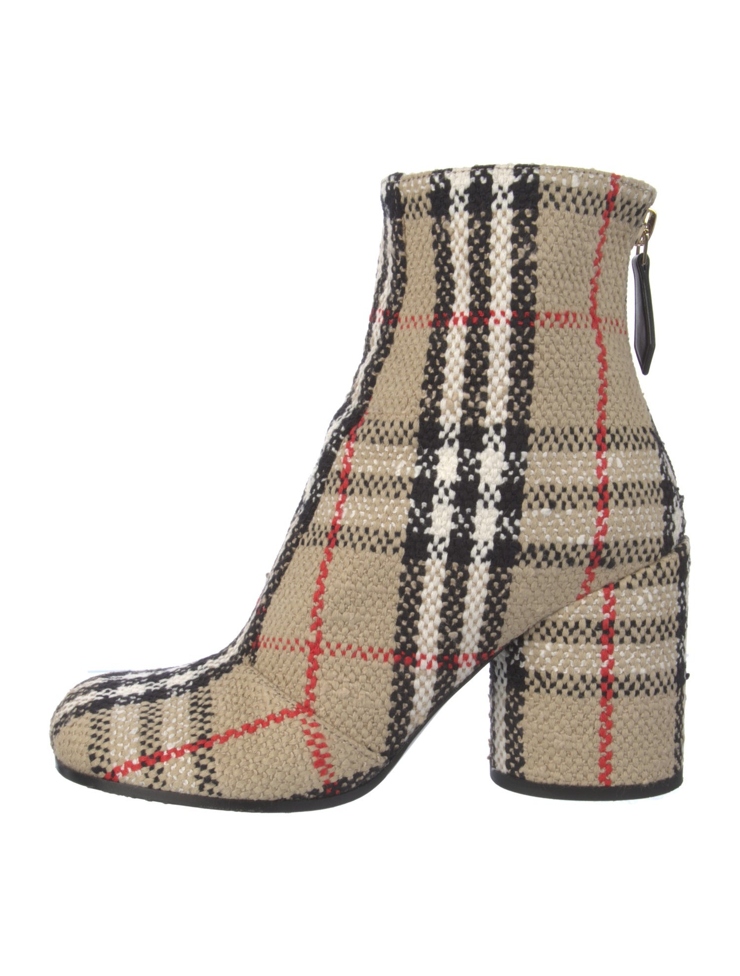 Burberry Exploded Check Pattern Sock Boots