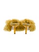 Burberry Fur Fur Trim Slides w/ Tags