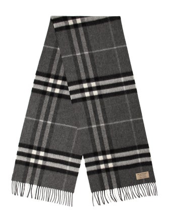 Burberry Cashmere Nova Check Pattern Scarf