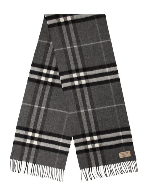 Burberry Cashmere Nova Check Pattern Scarf