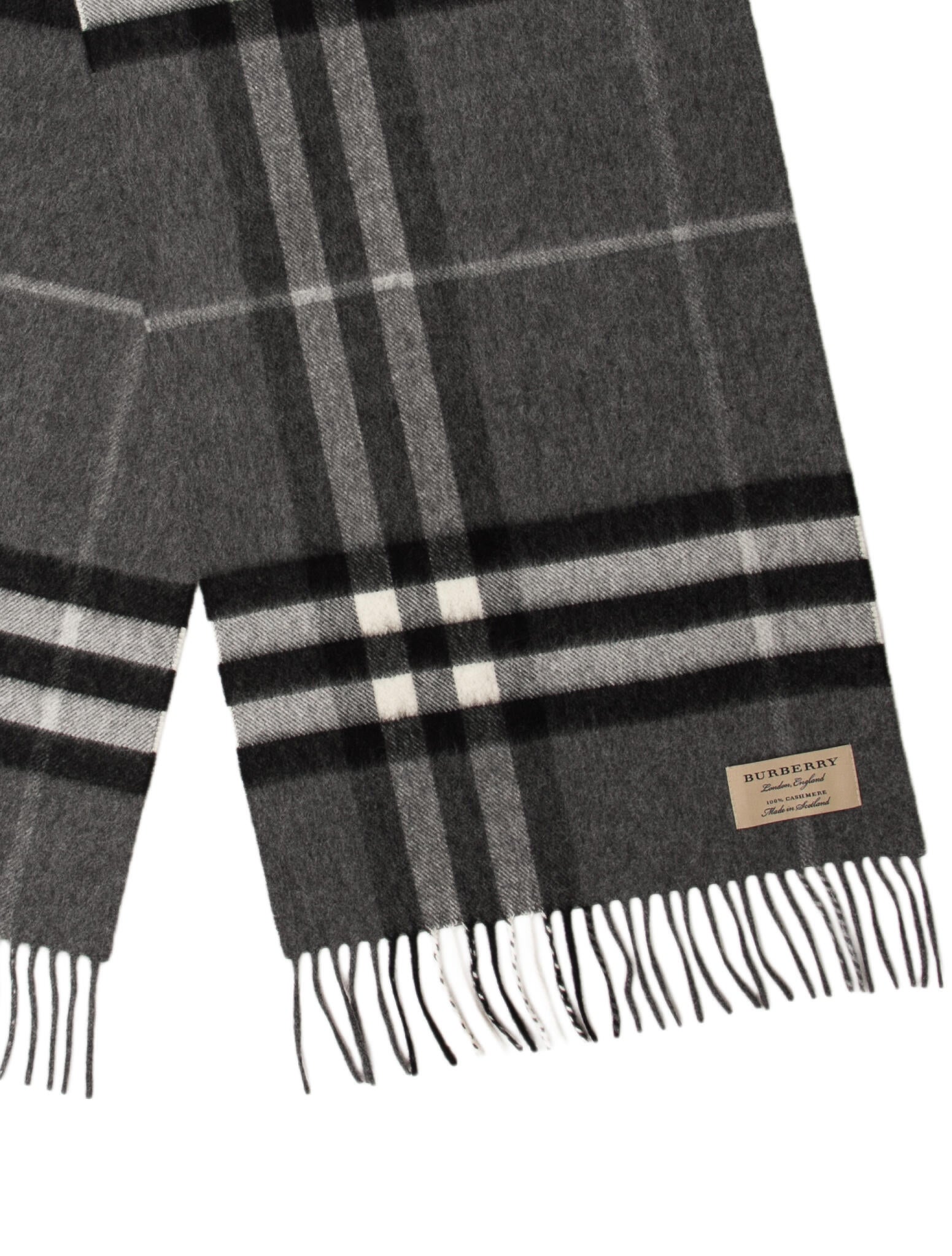 Burberry Cashmere Nova Check Pattern Scarf