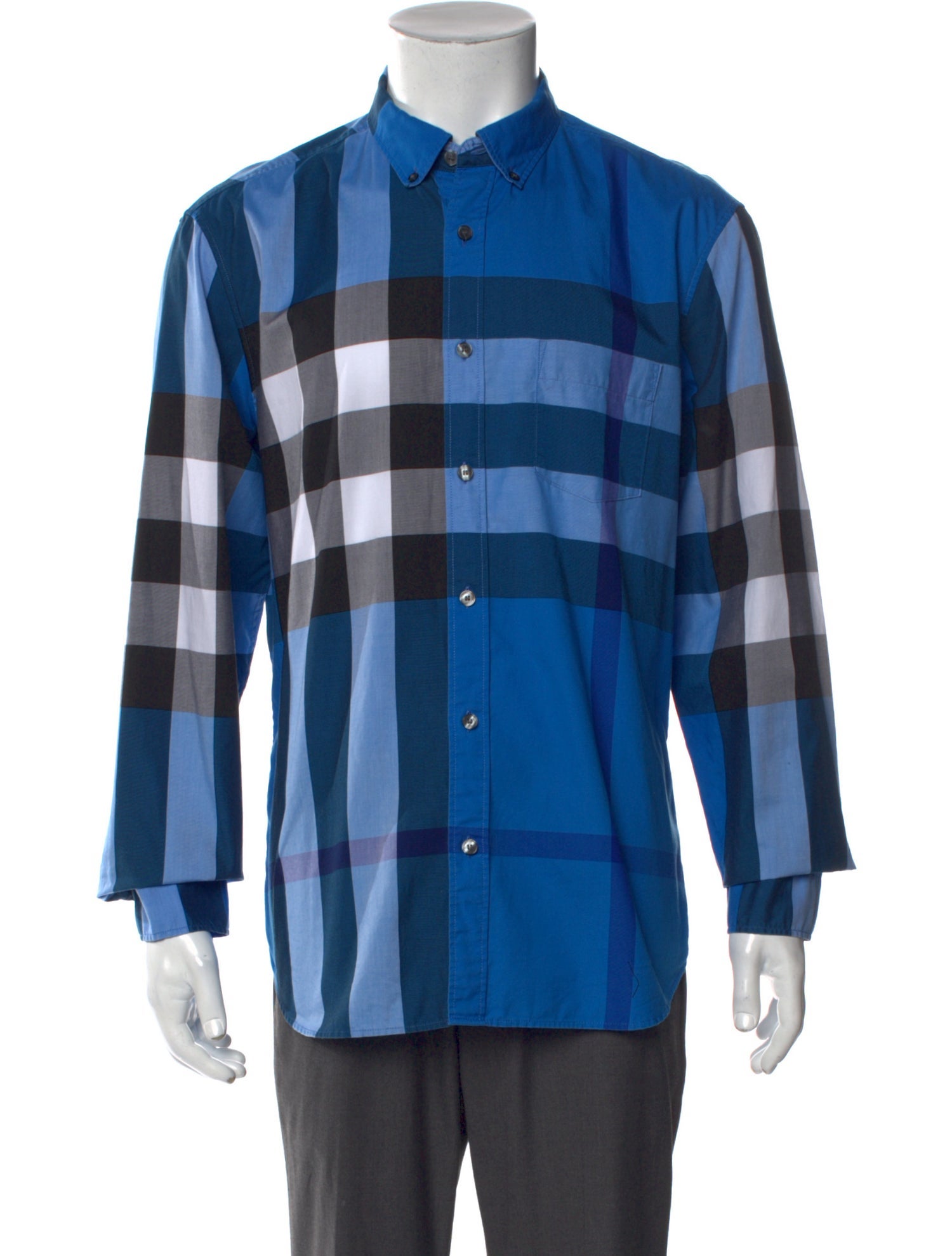 Burberry Abstract Check Long Sleeve Shirt