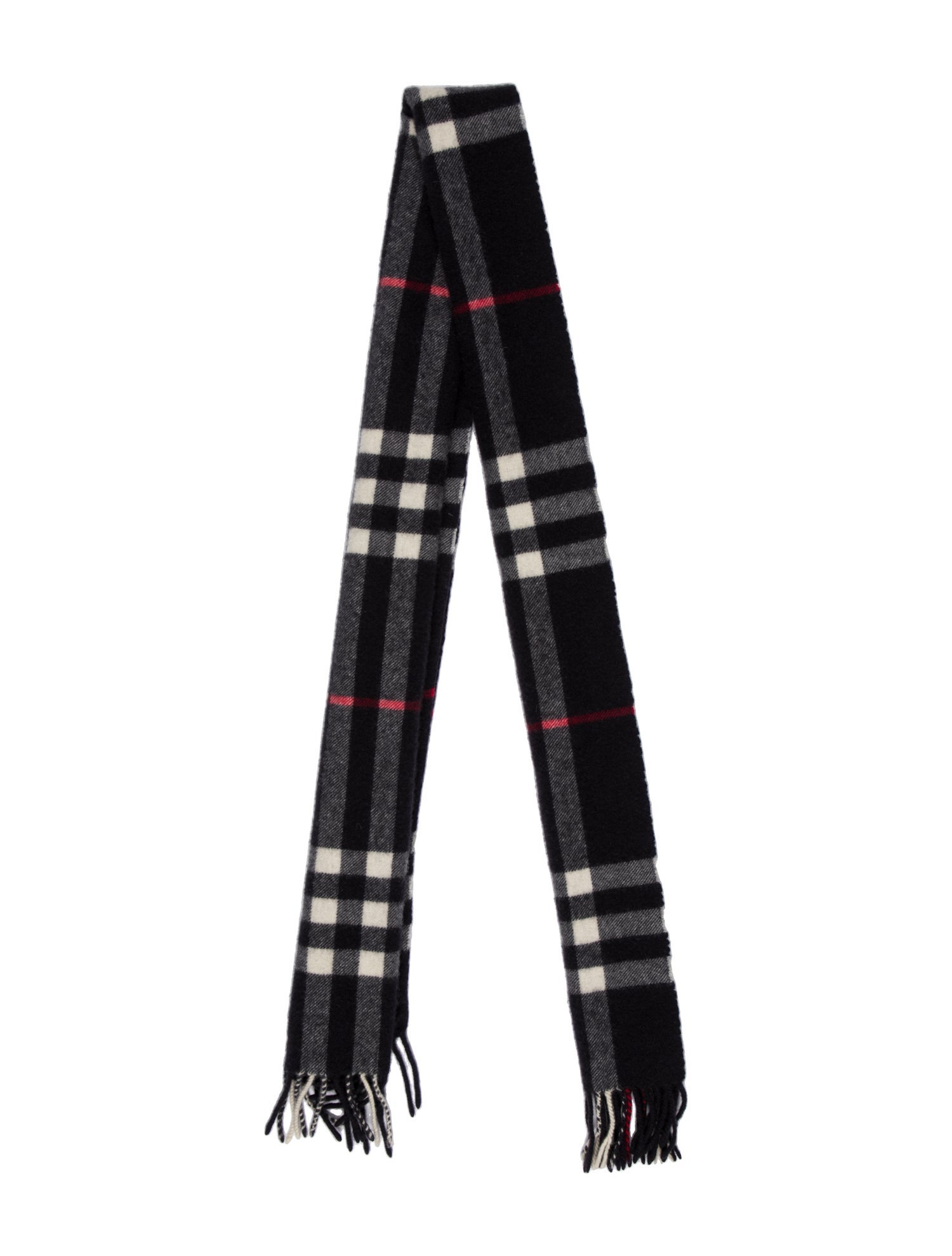 Burberry Cashmere Plaid Print Scarf