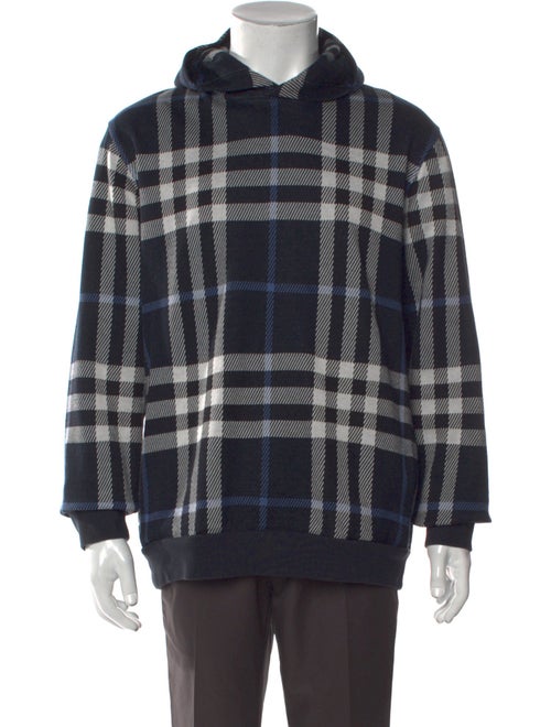 Burberry Nova Check Pattern Crew Neck Hoodie