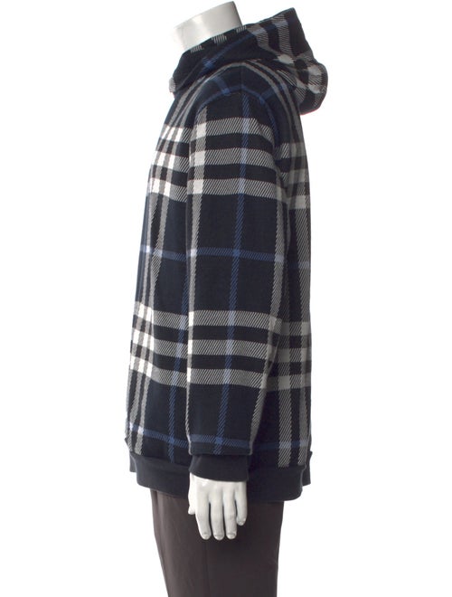 Burberry Nova Check Pattern Crew Neck Hoodie