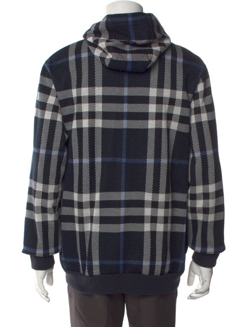 Burberry Nova Check Pattern Crew Neck Hoodie