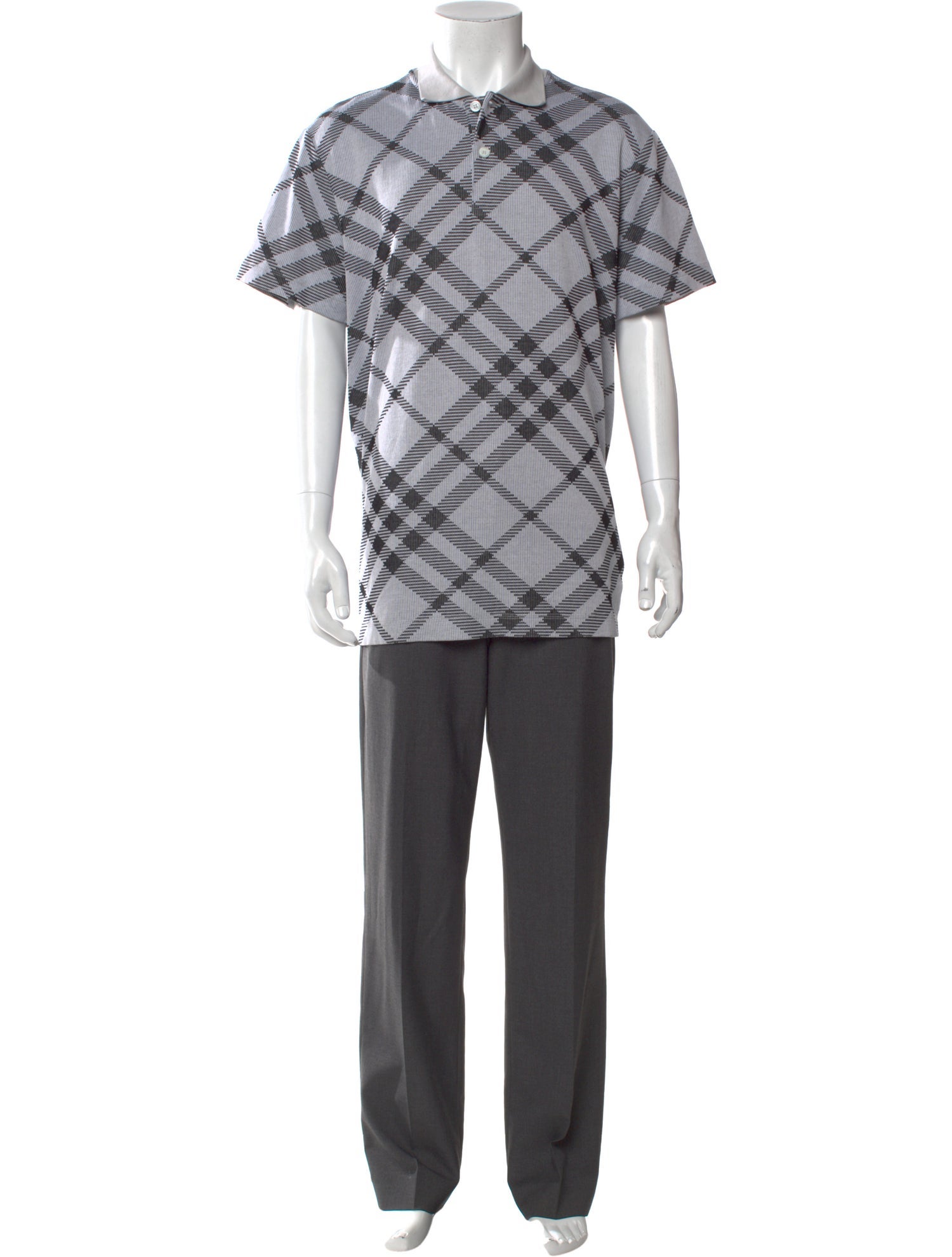 Burberry Plaid Print Short Sleeve Shirt