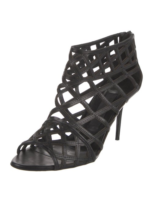 Burberry Leather Cutout Accent Gladiator Sandals