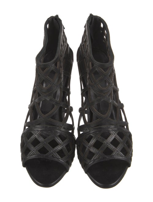 Burberry Leather Cutout Accent Gladiator Sandals
