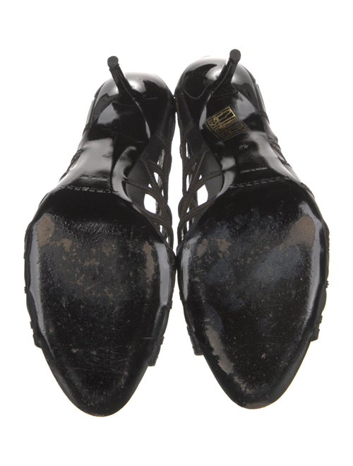 Burberry Leather Cutout Accent Gladiator Sandals