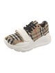Burberry Canvas Plaid Print Sneakers